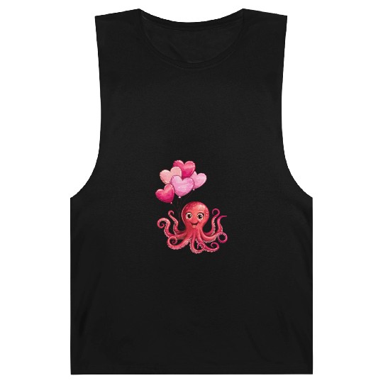 Octopus With Heart Balloons Valentines Day Octopus Barnard Tanks