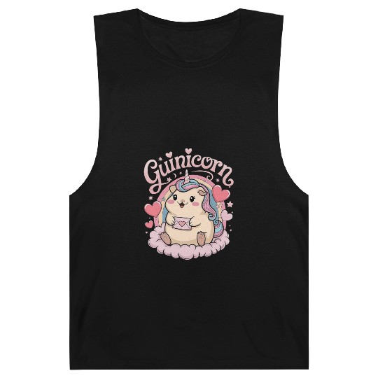 Adorable Guinea Pig Unicorn Fantasy Art with Heart Barnard Tanks