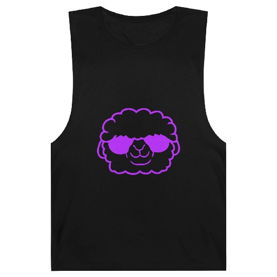 Sheep Sunglasses Cool Party Lamb Cute Head Face Barnard Tanks