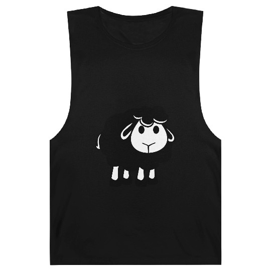Black Sheep Small Cute Cute Lamb Cool Comic Sweet Barnard Tanks