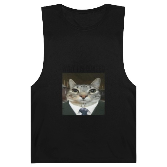 WAIT I'M GOATED Cat Meme Barnard Tanks Funny Casual Wear