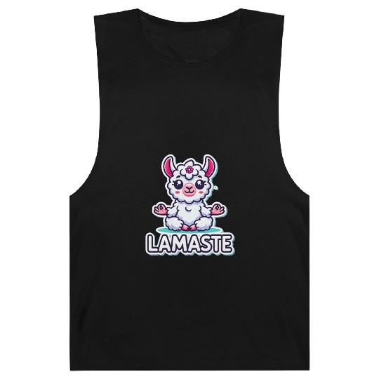 Charming Meditative Llama Yoga Design Barnard Tanks