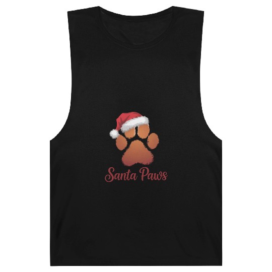 Santa Paws Christmas Barnard Tanks, Cute Pet Lovers Holid