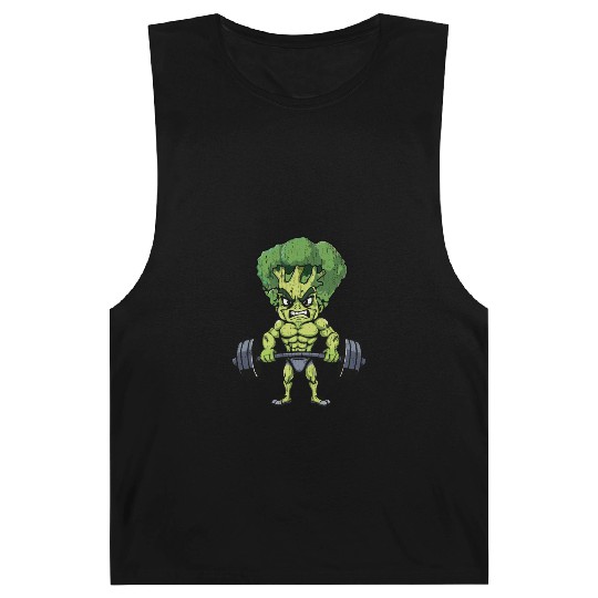 funny broccoli gym bodybuilding Barnard Tanks