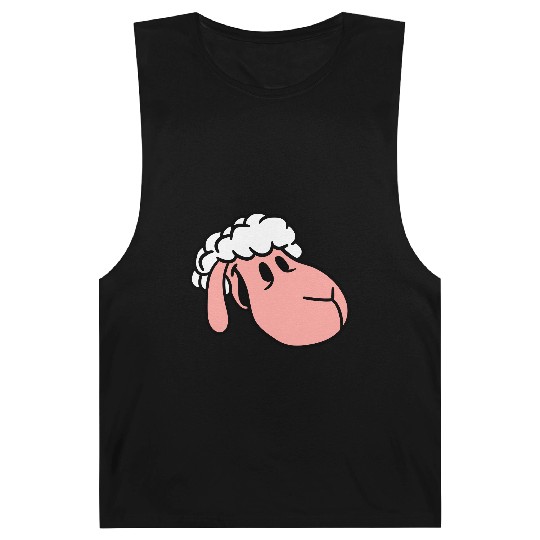 Sheep Face Head Cute Sweet Little Lamb Cool Comic Barnard Tanks