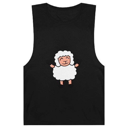 Sheep Baby Standing Cute Cute Lamb Child Happy Fun Barnard Tanks