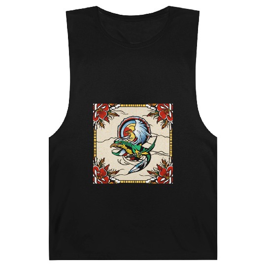 Dragonbird in Stained-Glass Garden" Barnard Tanks