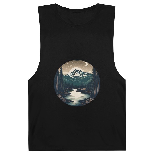 Nighttime Serenity: Mountains and River Under the Barnard Tanks