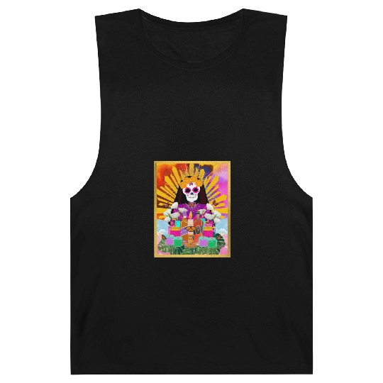 Rainbow Butterfly Santa Muerte Barnard Tanks