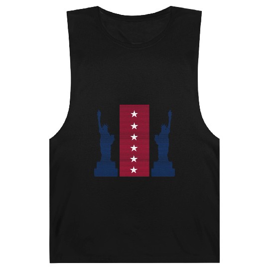 Stylized Statue of Liberty Graphic Design Barnard Tanks
