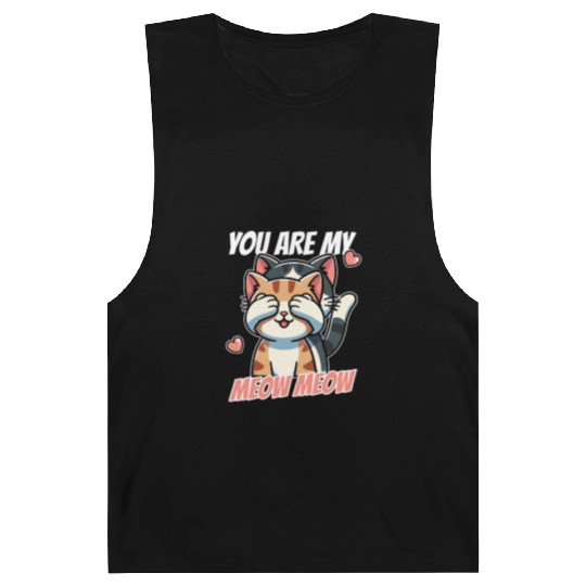 You Are My Meow Meow – Cute Cat Valentine’s Day Barnard Tanks