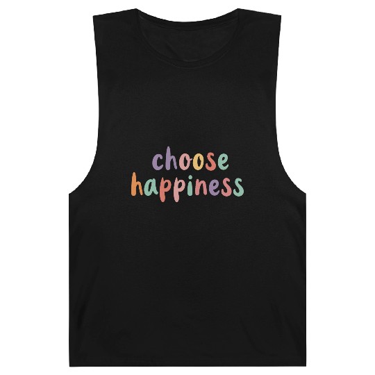 Choose Happiness Retro Colorful Pastel Kids Barnard Tanks