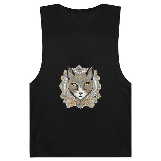 Pharaonic Pastel Cat Heart Art Barnard Tanks