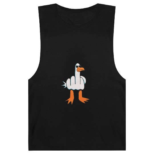 Rude Seagull Design Unis Funny Rude Seagulls Gift Barnard Tanks