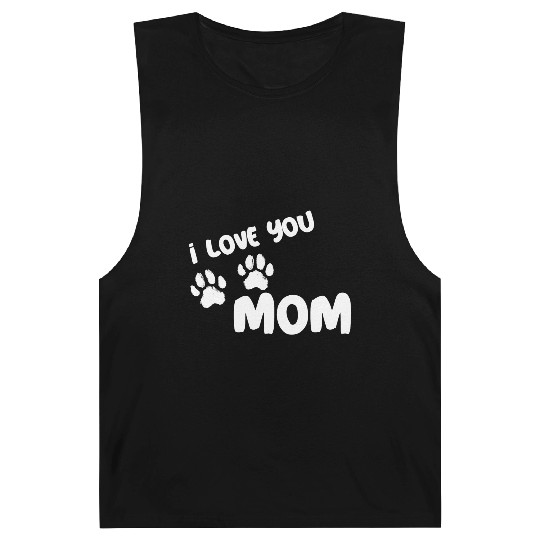 I Love You Mom Puppy Love for dark Barnard Tanks