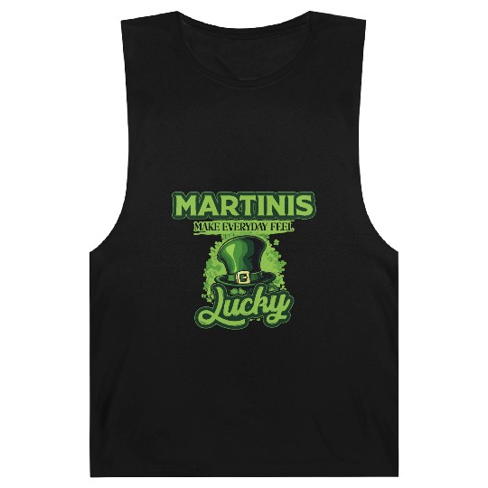 Martinis Make Everyday Feel Lucky St Patricks Day Barnard Tanks