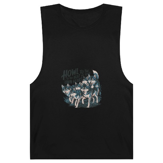 Howl to the Beat of Your Own Heart Wolves Indie Barnard Tanks