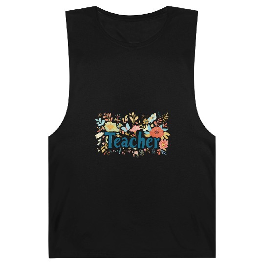Floral Teacher Wall Art, Teacher Appreciation Barnard Tanks