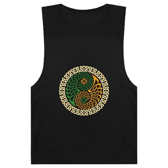 Spiritual Irish Yin & Yang Celtic Knot Barnard Tanks