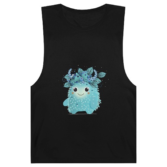 Cute Blueberry Monster - Fruity and Playful Barnard Tanks