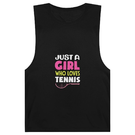 Just A Girl Who Loves Tennis Passion Barnard Tanks