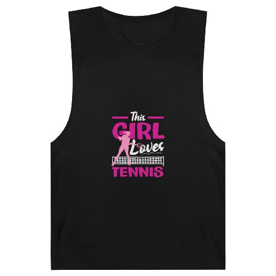 This Girl Loves Tennis Passion Barnard Tanks