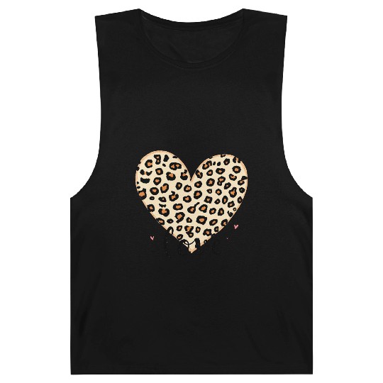 Trendy Vintage Retro Love Cheetah Leopard Print Barnard Tanks