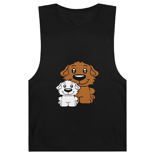 Two Dogs Family Child Mother Father Dad Mom Sweet Barnard Tanks