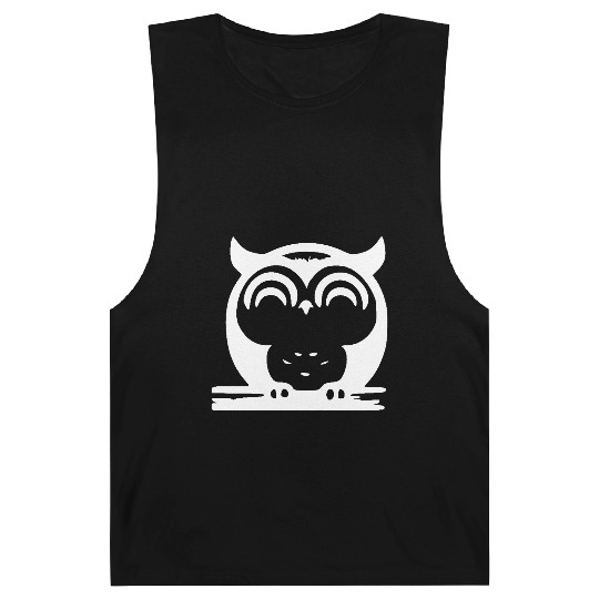 Cute Sleeping Owl Barnard Tanks