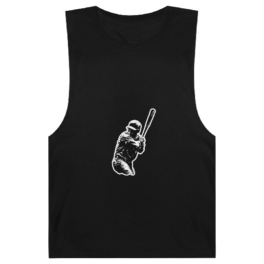 Baseball Player Black And White Barnard Tanks