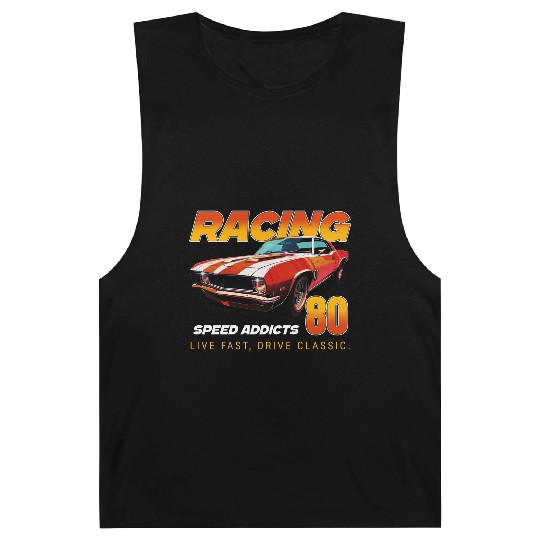 Racing Classic Car Graphic Barnard Tanks, Retro Muscle Car