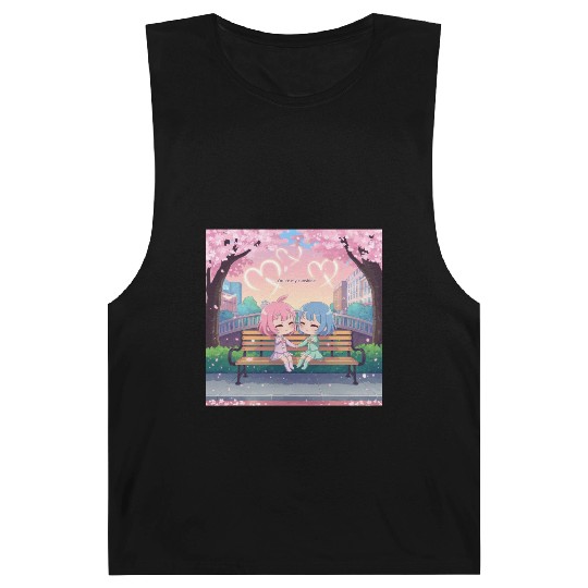 Japanese kawaii couple sunshine Barnard Tanks