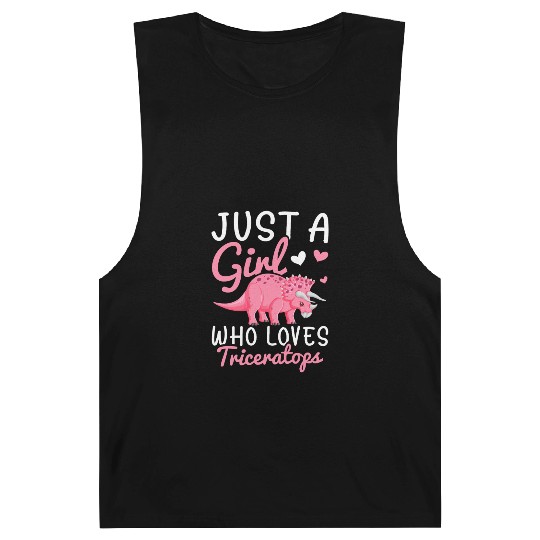 Girl Who Loves Triceratops Triceratops Lover Girl Barnard Tanks