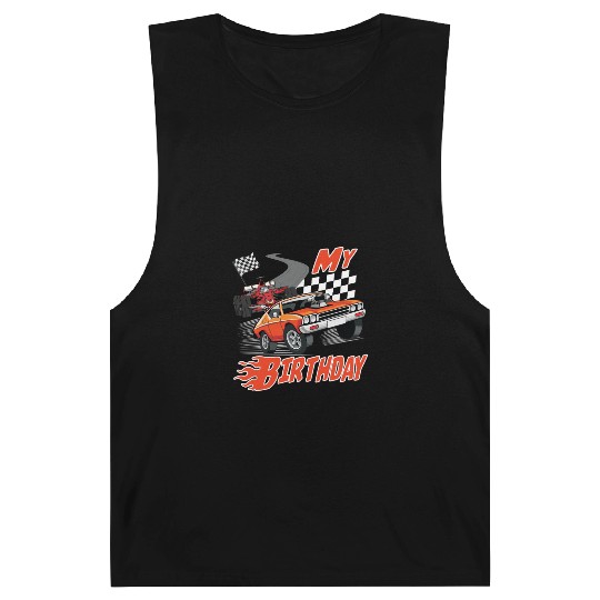 Fun My Birthday Race Car Boys Girls Youth Men Barnard Tanks