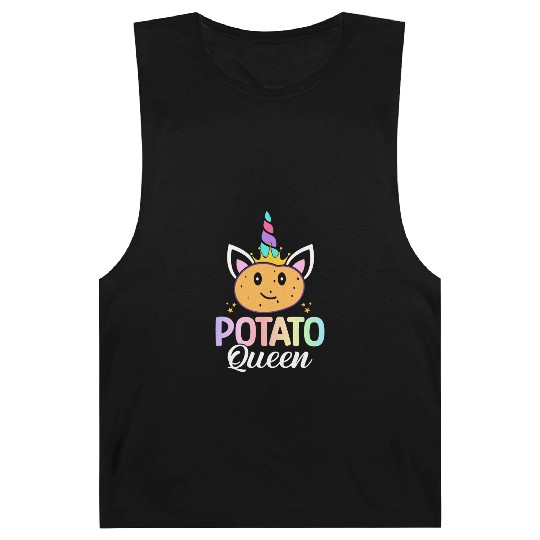Potato Queen Female Potato Lover Girl Design for Barnard Tanks