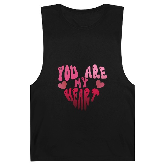 Romantic Heart Typography Art Barnard Tanks