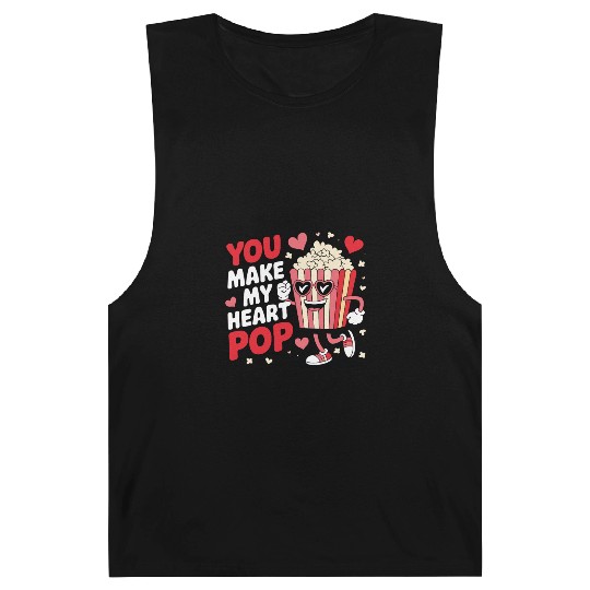 Fun You Make My Heart Pop Popcorn Barnard Tanks