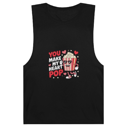 Fun You Make My Heart Pop Popcorn Barnard Tanks