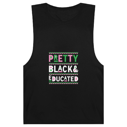 Black History Month Gift Pretty Black And Educated Barnard Tanks