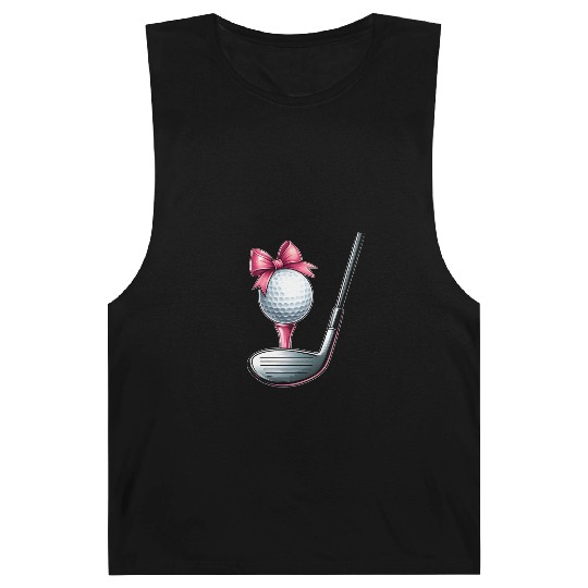 Coquette Bow Golf Ball Club Mothers Day Pink Barnard Tanks