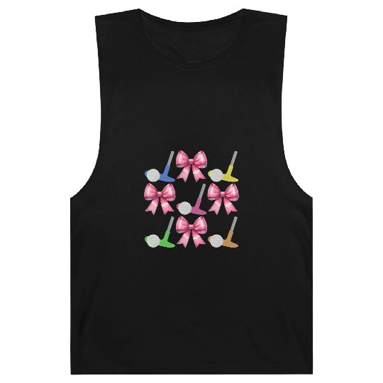 Coquette Bow Mini Golf Golfer Mothers Day Barnard Tanks