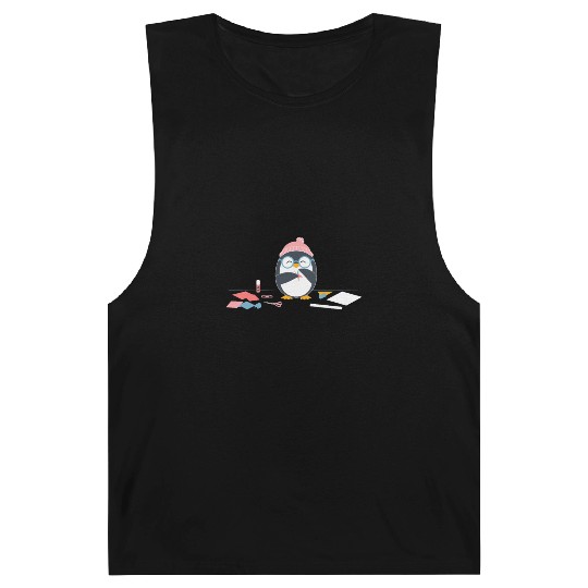 Crafting Hobby Penguin with Scissors Relaxation Barnard Tanks