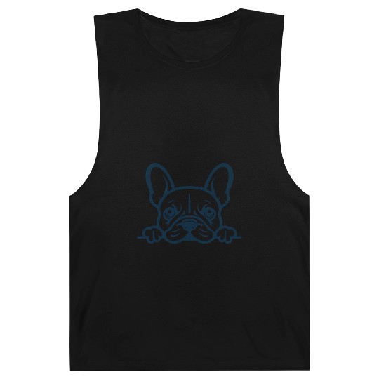 French Bulldog Frenchie Sweet Face Blue Barnard Tanks
