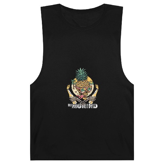 Rise and Grind – Tropical Skull Party Barnard Tanks