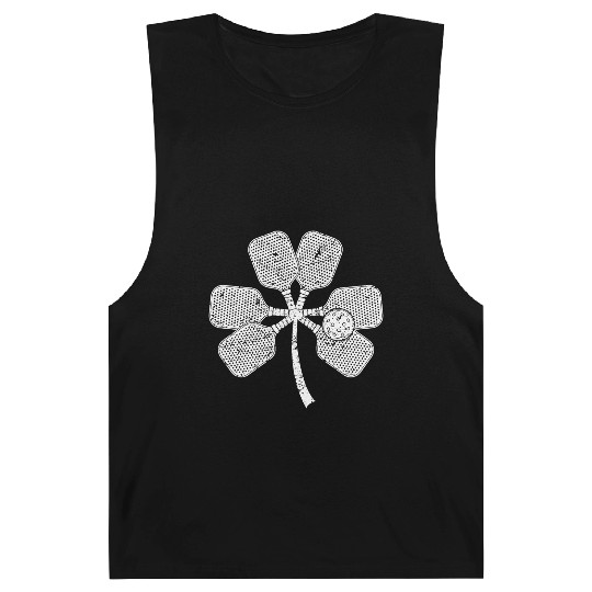Pickleball Lucky St Patricks Day Shamrock Irish Barnard Tanks