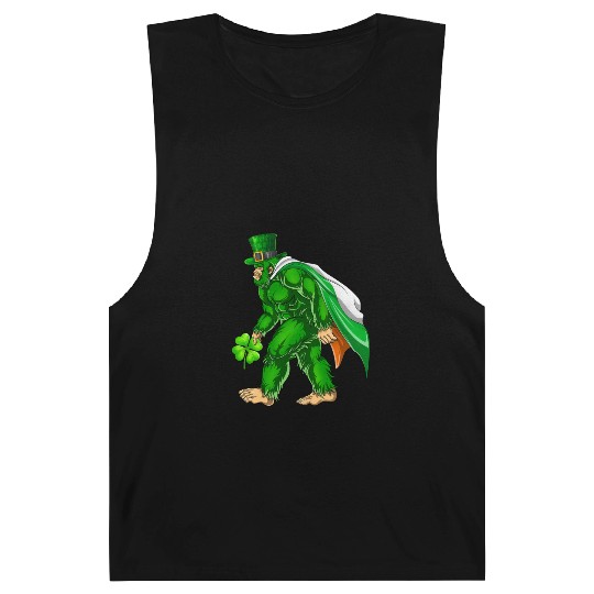 Vintage St Patricks Day Bigfoot Sasquatch Irish Barnard Tanks