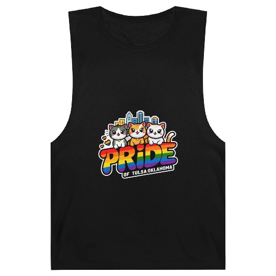 Pride of Tulsa City Oklahoma USA Rainbow Flag Barnard Tanks