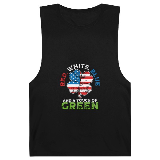 Red White Blue and a Touch of Green Irish USA Barnard Tanks