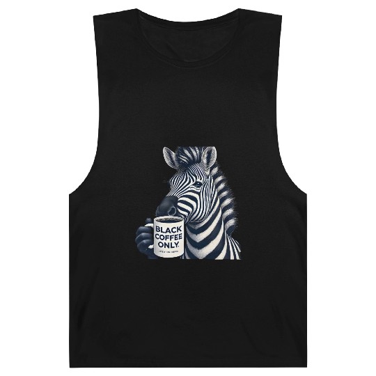 Bold Zebra Black Coffee Barnard Tanks