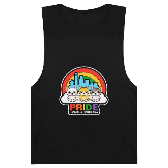 Pride of Omaha City Nebraska USA Rainbow Flag Barnard Tanks